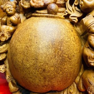 Di Lạc Cửu Tiểu vác cành đào ngồi bao tiền Gỗ Nu Hương