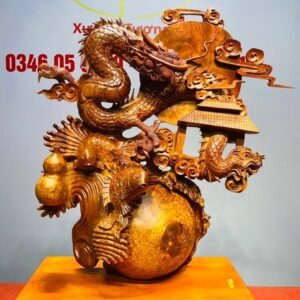 Cá Chép vượt Vũ Môn hóa Rồng Gỗ Nu Hương
