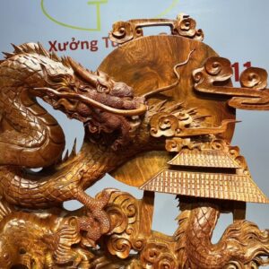 Cá Chép vượt Vũ Môn hóa Rồng Gỗ Nu Hương