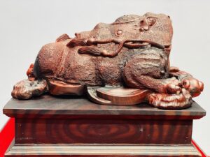 Cóc Thiềm Thừ Gậy Như Ý Gỗ Trắc