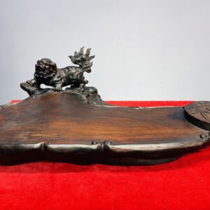 Khay trà Nghê Chữ Phúc Gỗ Trắc