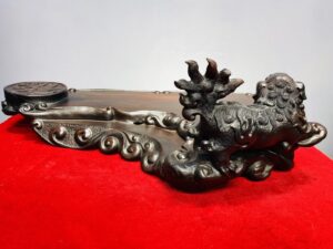 Khay trà Nghê Chữ Phúc Gỗ Trắc