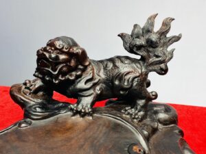 Khay trà Nghê Chữ Phúc Gỗ Trắc