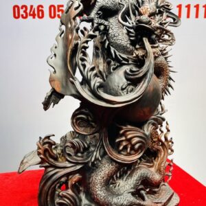 Nhất Long Vờn Ngọc Gỗ Trắc Đỏ Đen