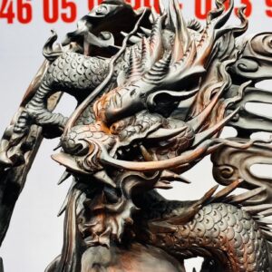 Nhất Long Vờn Ngọc Gỗ Trắc Đỏ Đen