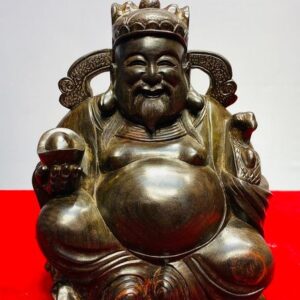Thần Tài Ngồi Gỗ Trắc