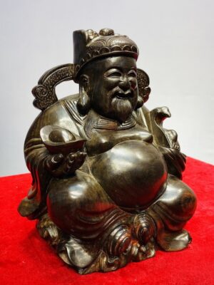 Thần Tài Ngồi Gỗ Trắc