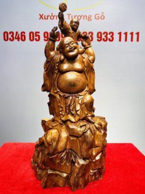 Di Lạc Hoan Hỷ Cõng Tiểu Gỗ Cẩm Lai