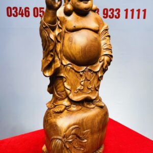 Di Lạc Đứng Bao Tiền Gỗ Hương