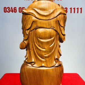 Di Lạc Đứng Bao Tiền Gỗ Hương