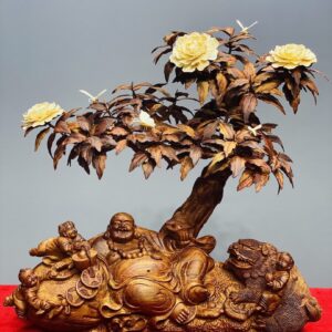 Di Lạc Tam Tiểu Nghê Ngồi Bao Tiền Dưới Cây Gỗ Sưa