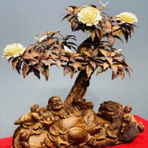 Di Lạc Tam Tiểu Nghê Ngồi Bao Tiền Dưới Cây Gỗ Sưa