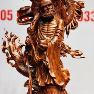 Đạt Ma Hàng Long Tam Nghê Vờn Cầu Gỗ Trắc