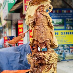 Quan Công Cầm Đao Hàng Long Gỗ Hương