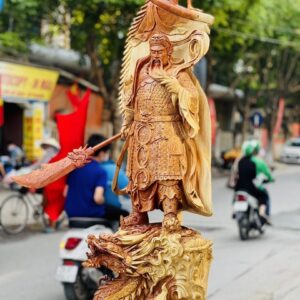 Quan Công Cầm Đao Hàng Long Gỗ Hương