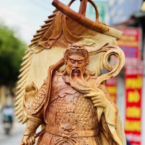 Quan Công Cầm Đao Hàng Long Gỗ Hương