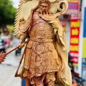 Quan Công Cầm Đao Hàng Long Gỗ Hương