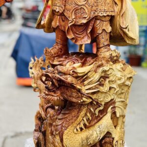 Quan Công Cầm Đao Hàng Long Gỗ Hương