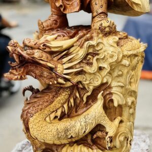 Quan Công Cầm Đao Hàng Long Gỗ Hương