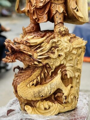 Quan Công Cầm Đao Hàng Long Gỗ Hương