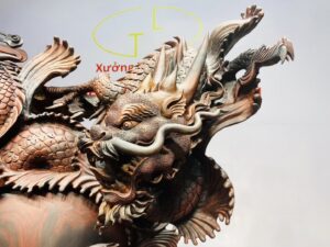 Cá Chép Vượt Vũ Môn Hóa Rồng Gỗ Trắc