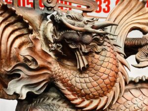 Cá Chép Vượt Vũ Môn Hóa Rồng Gỗ Trắc