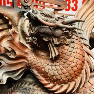 Cá Chép Vượt Vũ Môn Hóa Rồng Gỗ Trắc