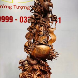 Di Lạc Vác Nấm Linh Chi Tam Tiểu Long Phượng Nghê Gỗ Sưa