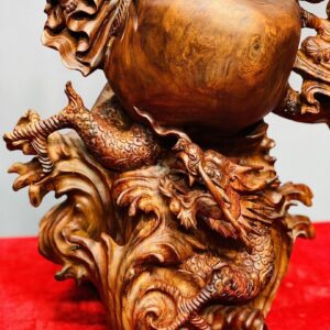 Di Lạc Vác Nấm Linh Chi Tam Tiểu Long Phượng Nghê Gỗ Sưa