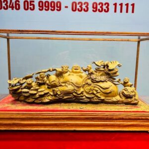 Di Lạc Ngũ Tiểu Ngồi Bao Tiền Gỗ Hoàng Đàn