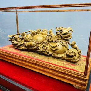 Di Lạc Ngũ Tiểu Ngồi Bao Tiền Gỗ Hoàng Đàn