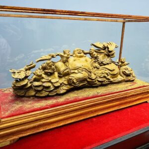 Di Lạc Ngũ Tiểu Ngồi Bao Tiền Gỗ Hoàng Đàn