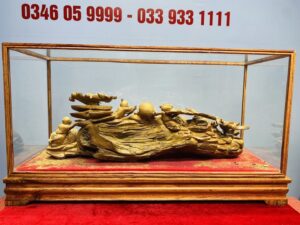 Di Lạc Ngũ Tiểu Ngồi Bao Tiền Gỗ Hoàng Đàn