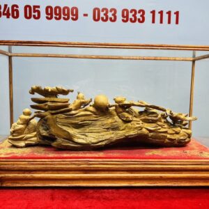 Di Lạc Ngũ Tiểu Ngồi Bao Tiền Gỗ Hoàng Đàn