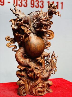 Nhất Long Vờn Ngọc Gỗ Sưa
