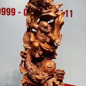 Đạt Ma Hàng Song Long Phục Nghê Gỗ Hương