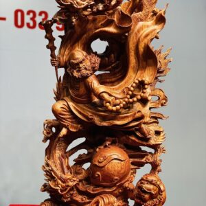 Đạt Ma Hàng Song Long Phục Nghê Gỗ Hương