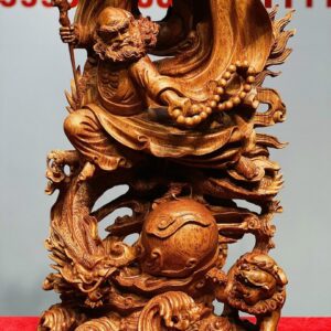 Đạt Ma Hàng Song Long Phục Nghê Gỗ Hương