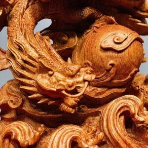 Đạt Ma Hàng Song Long Phục Nghê Gỗ Hương