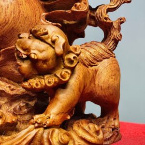 Đạt Ma Hàng Song Long Phục Nghê Gỗ Hương