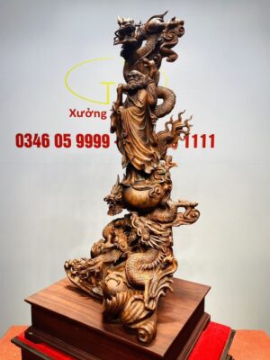 Đạt Ma Tam Long Tam Ngọc Gỗ Sưa