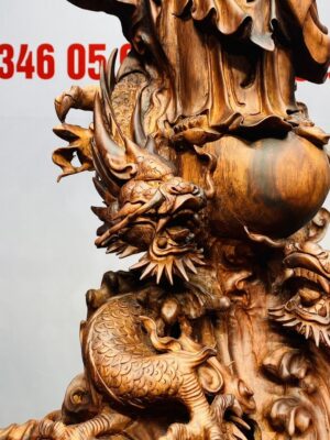 Đạt Ma Tam Long Tam Ngọc Gỗ Sưa