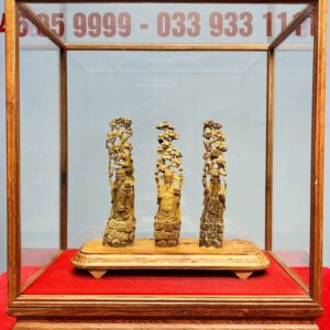 Tam Đa Phúc Lộc Thọ Đứng Tùng Gỗ Hoàng Đàn