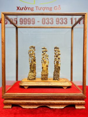 Tam Đa Phúc Lộc Thọ Đứng Tùng Gỗ Hoàng Đàn