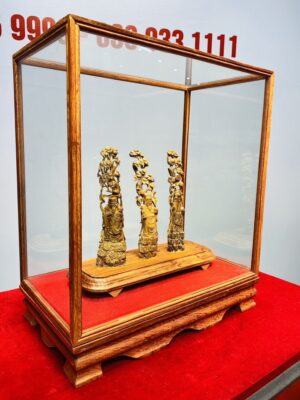 Tam Đa Phúc Lộc Thọ Đứng Tùng Gỗ Hoàng Đàn