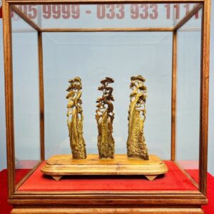Tam Đa Phúc Lộc Thọ Đứng Tùng Gỗ Hoàng Đàn