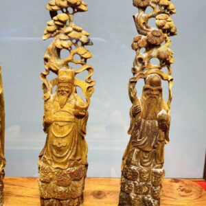 Tam Đa Phúc Lộc Thọ Đứng Tùng Gỗ Hoàng Đàn