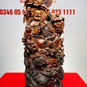 Di Lạc Ngũ Tiểu Ngồi Trống Gỗ Trắc