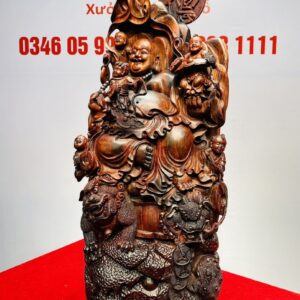 Di Lạc Ngũ Tiểu Ngồi Trống Gỗ Trắc