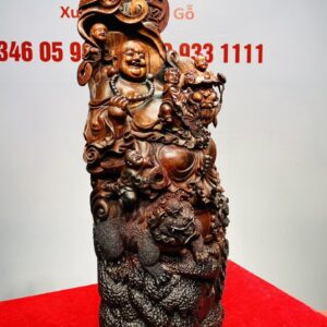 Di Lạc Ngũ Tiểu Ngồi Trống Gỗ Trắc